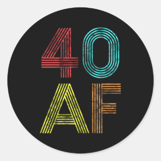 40 Af 40Th 1979 40 Classic Round Sticker
