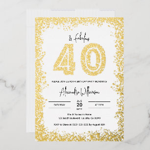 40 and Fabulous 40th Birthday Party Real Gold