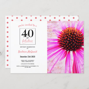 40 and Fabulous 40th Birthday Photo Invitation