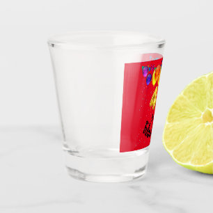 40 and fabulous birthday balloons shot glass