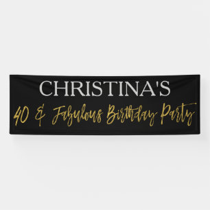 40 and Fabulous Birthday Banner