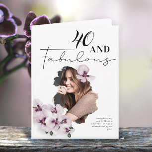 40 and Fabulous Birthday Greeting Card
