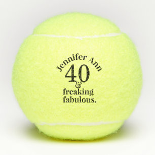 40 and Fabulous Birthday Personalised Funny Tennis Balls