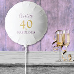 40 and Fabulous Chic Elegant 40th Birthday Gold Balloon<br><div class="desc">Celebrate forty and mark this wonderful milestone fortieth birthday with chic modern elegance and grace. Add your name to this stylish,  elegant,  minimalistic,  typography in Gold and purple announcing that you are indeed 40 and Fabulous.</div>