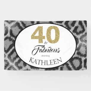 40 and Fabulous Custom 40th Birthday Banner