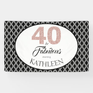 40 and Fabulous Custom 40th Birthday Banner