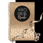 40 and Fabulous Glam Chic Girly Gold Black Blush  Planner<br><div class="desc">This planner is a cute and budget friendly gift for a 40 and Fabulous Lady!  Add sparkle and glam to her planning - You can add a personal message and her name too!</div>