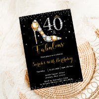 40 and Fabulous High Heel Diamonds 40th Birthday