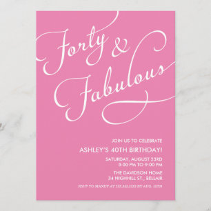 40 and Fabulous Invitations