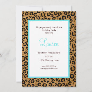 40 And Fabulous Leopard Birthday Invitation