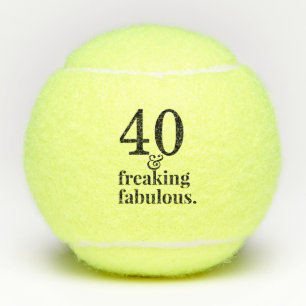40 and Fabulous Personalised Birthday Tennis Balls