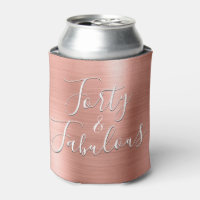 40 and Fabulous Rose Gold Blush Pink Modern