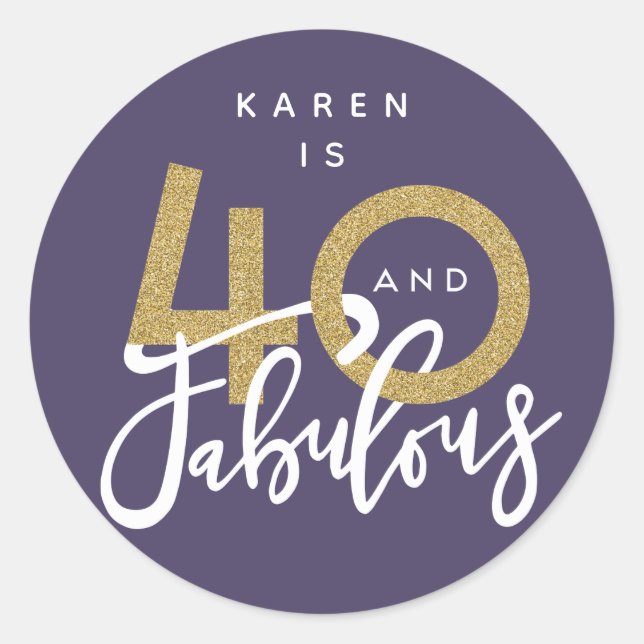 40 and fabulous stickers (Front)