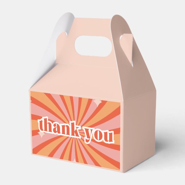 "40 and fabulous", "thank you" gift retro  favour box (Front Side)