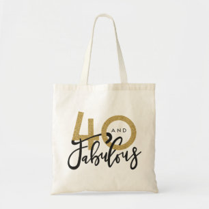 40 and fabulous tote bag