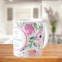 40 and fabulous watercolored pink flowers boho