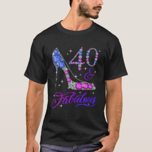 40 And Still Fabulous Heels Women 40Th Birthday T-Shirt