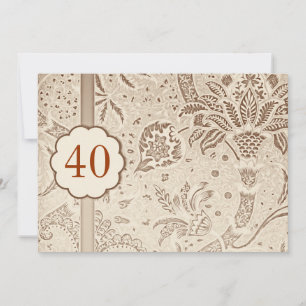 40 anniversary vintage luxury invitations