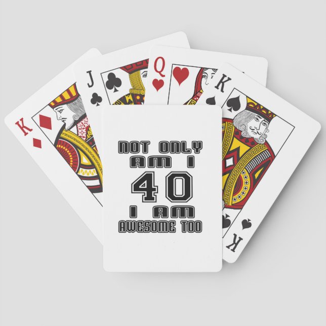 40 Awesome Too Playing Cards (Back)