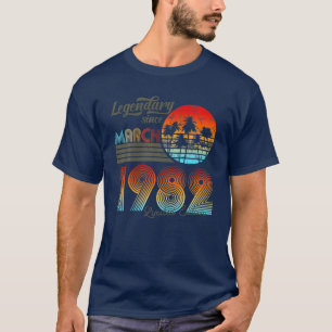 40. Birthday 40 Legendary Since March 1982 T-Shirt