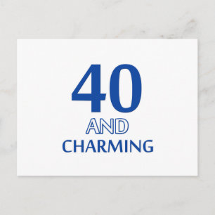 40 birthday design postcard