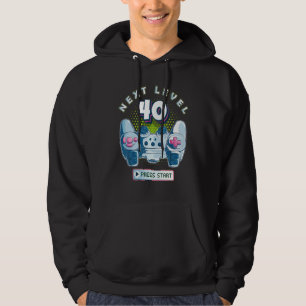 40 Birthday Gamer Next Level 40 Gaming Controller Hoodie