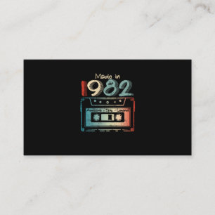 40 Birthday Gifts Year Old Made in 1982 Cassette Business Card