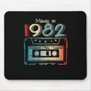 40 Birthday Gifts Year Old Made in 1982 Cassette Mouse Mat