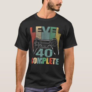 40 Birthday Man 40 Years 1980 Men Party Level Comp T-Shirt