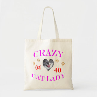 40 Crazy Cat Lady Tote Bag