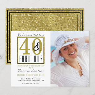 40 & Fabulous 40th Birthday Party Invitation