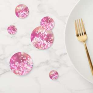 40 & Fabulous, 40th Birthday Pink Glamour Confetti