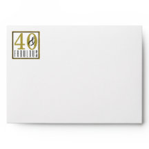 40 & Fabulous 40th Birthday Printed Return Address