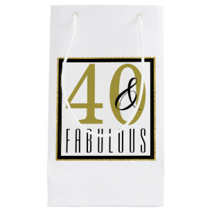 40 & Fabulous Birthday Party Celebration Small Gift Bag