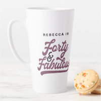 40 & fabulous birthday retro vintage script