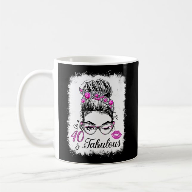 40 & Fabulous Since 1982 Birthday Queen 40 Years O Coffee Mug (Left)