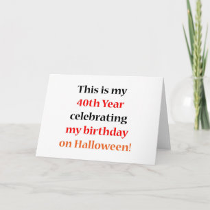 40 Halloween Birthday Card