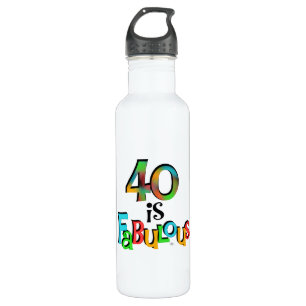 40 is Fabulous Birthday T-shirts and 710 Ml Water Bottle