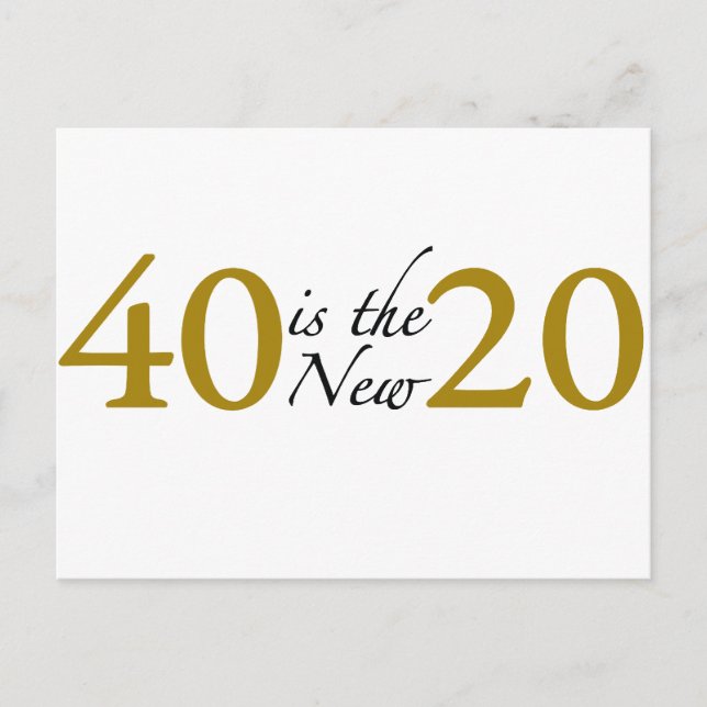 40 is the new 20 (40th Birthday) Postcard (Front)