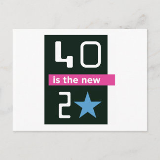 40 is the new 20 postcard