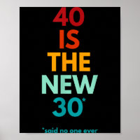 40 Is The New 30 Said Ever, Funny 40th Birthday