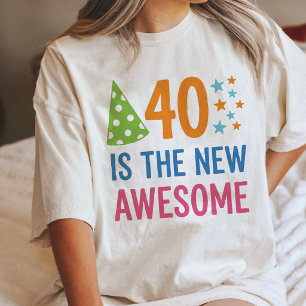 40 Is The New Awesome Birthday Celebration Tri-Blend Shirt