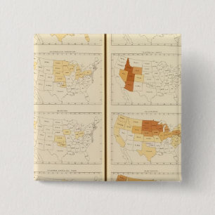40 Membership, principal denominations 1890 15 Cm Square Badge