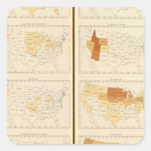 40 Membership, principal denominations 1890 Square Sticker