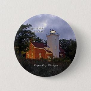 40 Mile Point Lighthouse at dusk button