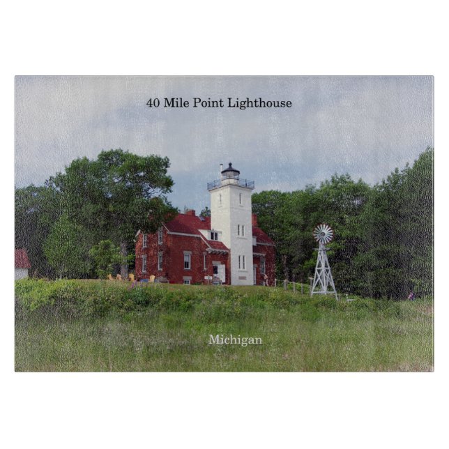 40 Mile Point Lighthouse cutting board (Front)