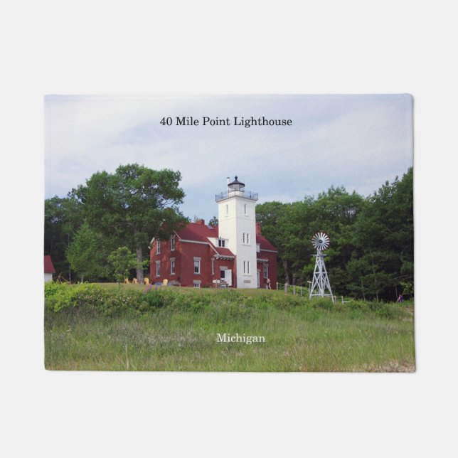 40 Mile Point Lighthouse door mat (Front)