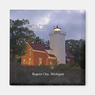 40 Mile point lighthouse dusk magnet