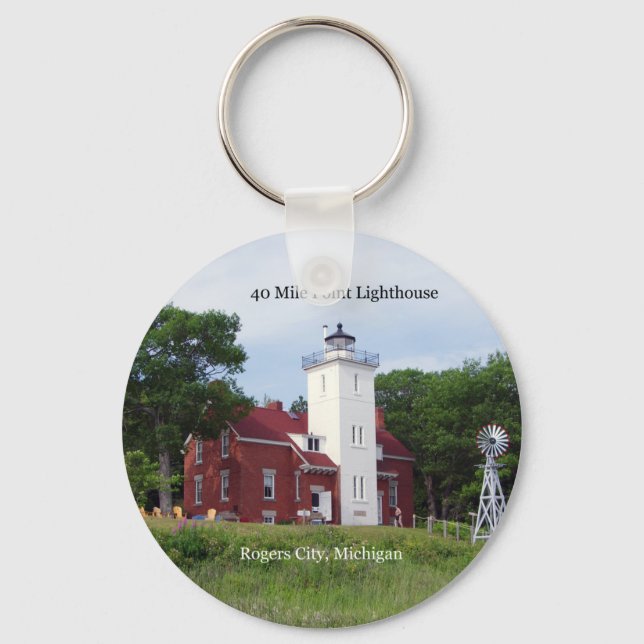 40 Mile Point Lighthouse key chain (Front)