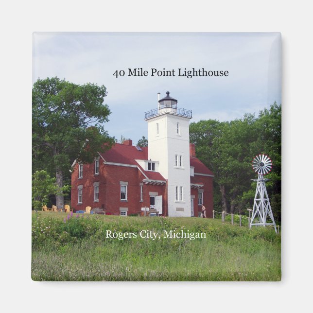 40 mile Point Lighthouse magnet (Front)
